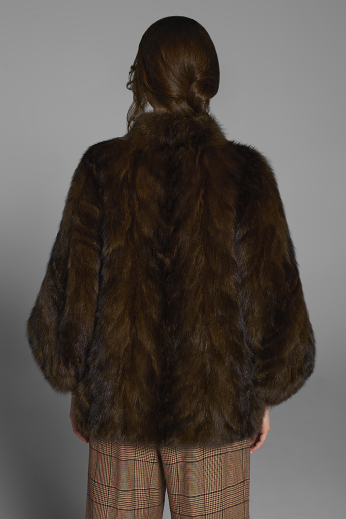 Haina de blana naturala de samur, (Zibelina ruseasca), FLUTURES,  Miranda , Carolina Design Haina de blana naturala de samur, (Zibelina ruseasca), FLUTURES,  Miranda , Carolina Design
