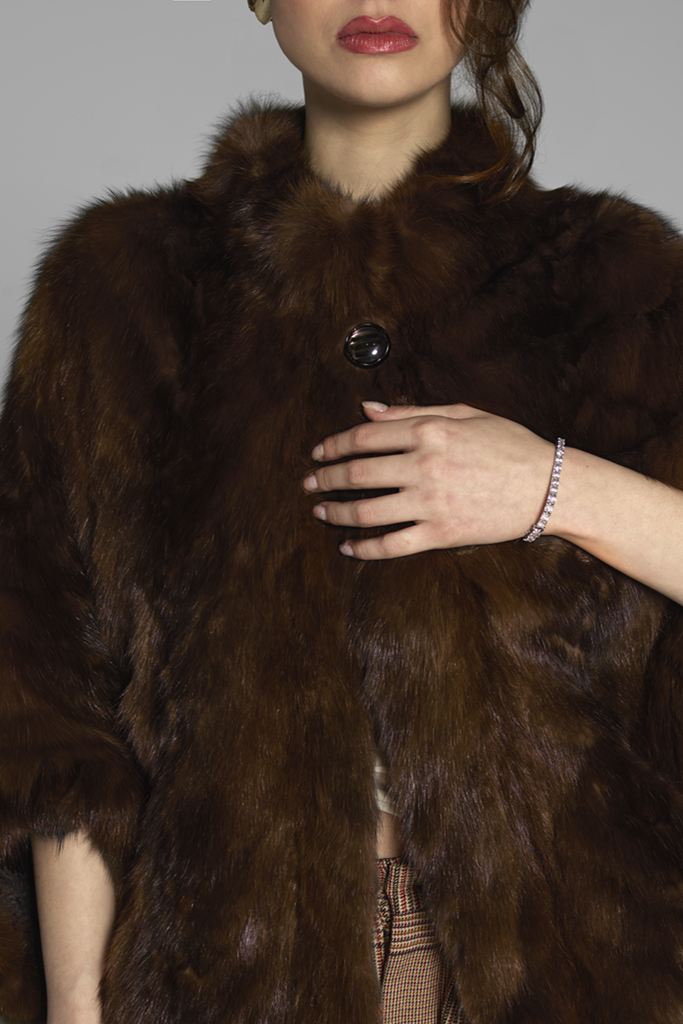 Haina de blana naturala de samur, (Zibelina ruseasca), FLUTURES,  Miranda , Carolina Design Haina de blana naturala de samur, (Zibelina ruseasca), FLUTURES,  Miranda , Carolina Design