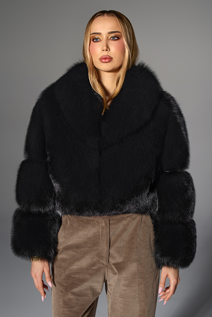 Haina de blana de Vulpe Polara Neagra, G model, Carolina Design x BLD