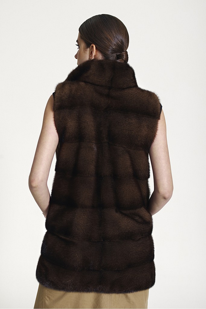 Vesta de blana naturala de vizon ( nurca ) , BETTY.V75 , DemiBuff , Carolina Design